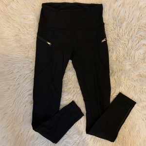 Lululemon thermal leggings with zippers